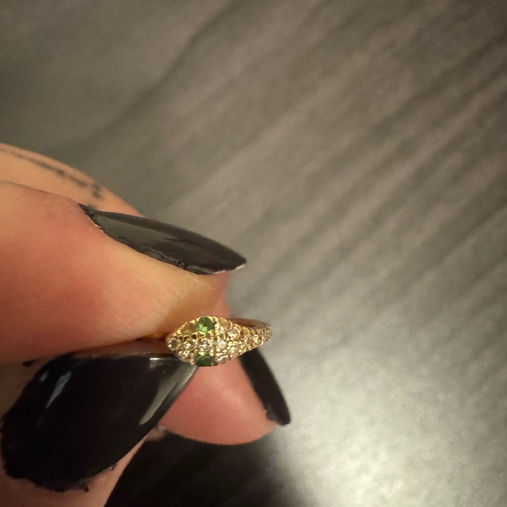 Amanda Pearl Emerald & Diamond Snake Hoop Earrings